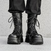 MEN'S CLASSIC BLACK LACE-UP STYLE BOOTS MUA1910G3I