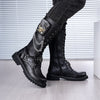 MEN'S SKELETON IRON CHAIN STRAP COWBOY BOOTS MUA1086G8I