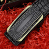 MEN'S LUXURY CROCODILE-PRINT LEATHER BELT FOR ELEGANT STYLE MUA1240F7I