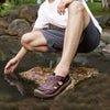MEN'S COMFORTABLE LEATHER CUSHION SANDALS FOR CASUAL & OUTDOOR 42576162YL