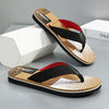 MEN'S RETRO CONTRASTING COLOR FLIP FLOPS MUA0246G6I