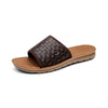 MEN'S LUXURY LEATHER WEAVE SLIDES SHOES MUA2813E3I