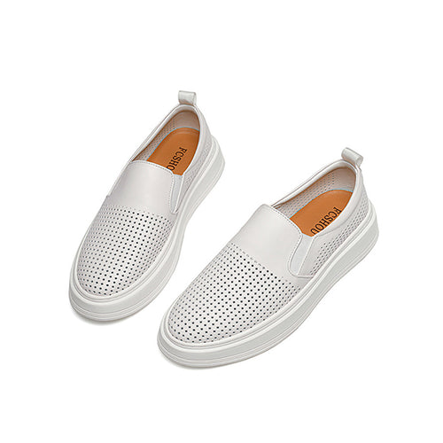 MEN'S HOLLOWED OUT BREATHABLE CASUAL LEATHER SHOES MUA0524G1I