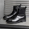 MEN'S SOLID COLOR POINTED TOE FASHION COMFORT ANKLE BOOTS MUA0349G1F