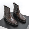 MEN'S VINTAGE LEATHER BOOTS WITH EXQUISITE TEXTURE AND PREMIUM DETAILING MUA1835F9I