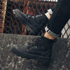 MEN'S BLACK LACE UP LEATHER BOOTS MUA0417G0I