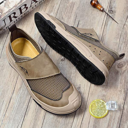 MEN'S BREATHABLE HOLLOW-OUT OUTDOOR SPORT CASUAL VELCRO MESH SHOES MUA0988G3F