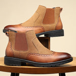 MEN'S RETRO CARVED SIMPLE CHELSEA BOOTS 19346590S