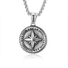 MEN'S FASHION COMPASS ROUND NECKLACE 34005551S