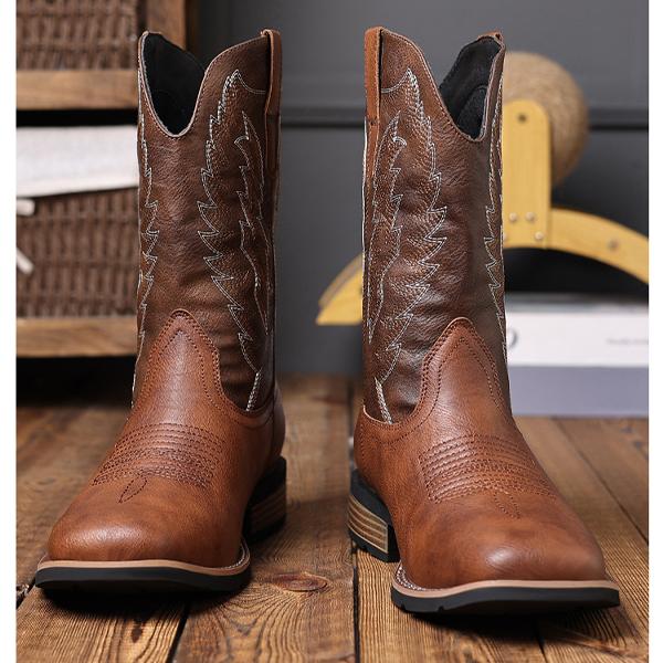 MEN'S OUTDOOR RETRO COWBOY BOOTS 12865297YL