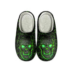 MEN'S HALLOWEEN SKELETON COTTON SLIPPERS 82745095YL