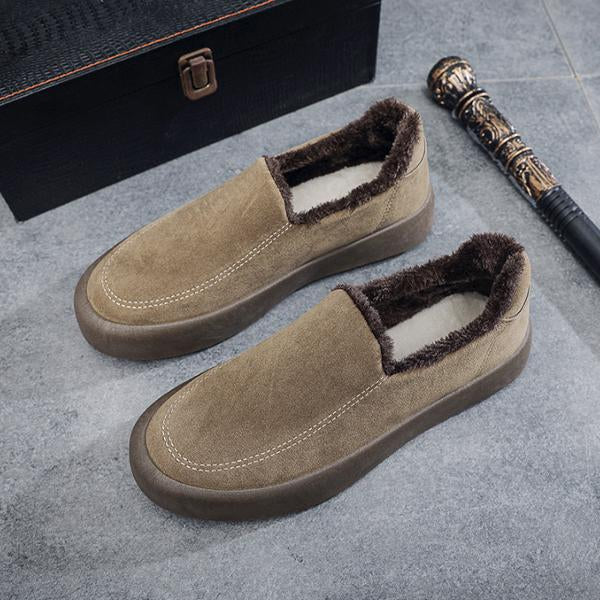 MEN'S SLIP-ON WARM PLUSH CASUAL COTTON SHOES 07807865S