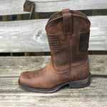 MEN'S RETRO STAR STRIPE MID-CUT WESTERN BOOTS 82424498S