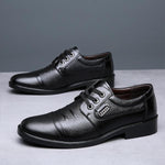 MEN'S CASUAL LACE-UP PLEATED DRESS SHOES 14162785S