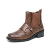 MEN'S BUSINESS CARVED SQUARE TOE WESTERN BOOTS 15993867S