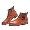 MEN'S SIDE ZIPPER ELASTIC RETRO WORKWEAR BOOTS 08932181YL