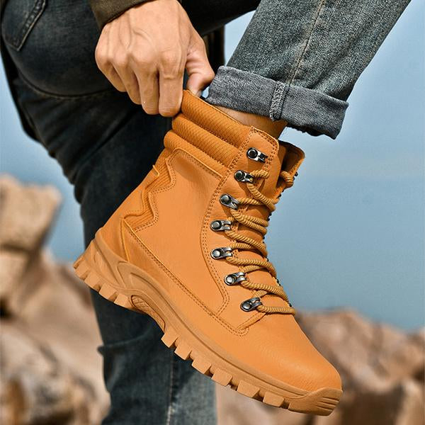 MEN'S SIDE ZIPPER WATERPROOF OUTDOOR WORK BOOTS 09418146YL