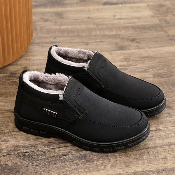 MEN'S CASUAL WARM PLUSH SLIP-ON COTTON SHOES 28175313S