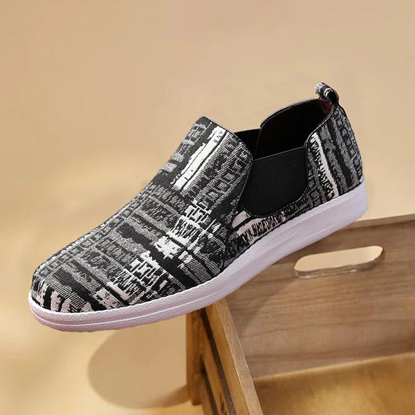 MEN'S CASUAL ETHNIC PATTERN SLIP-ON FLAT SHOES 88906855S