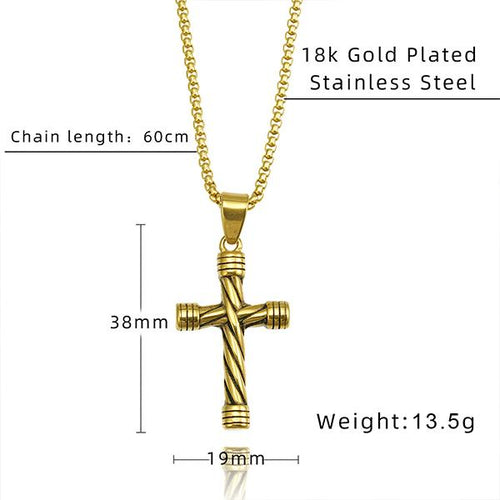 MEN'S RETRO CROSS TITANIUM STEEL PENDANT 36810718S