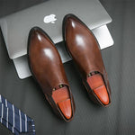 MEN'S POINTED FORMAL LEATHER SHOES 48367892YL