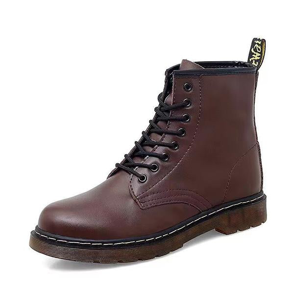 MEN'S CASUAL OUTDOOR LACE-UP LEATHER BOOTS 55213964YL