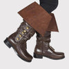 MEN'S VINTAGE BUTTON DETAIL KNEE-HIGH CUFFED BOOTS 66635530S