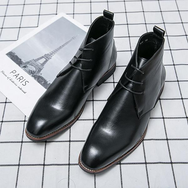 MEN'S PATENT LEATHER BUSINESS CHUKKA BOOTS 40833881YL