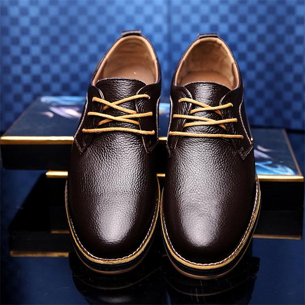 MEN'S CASUAL HAND-STITCHED LACE-UP DRESS SHOES 36734545S