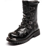 MEN'S FASHIONABLE LACE UP MOTORCYCLE BOOTS 51643004YL