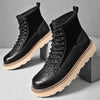 MEN'S RETRO FLAT HEEL LACE UP BOOTS 63558386YL