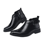 MEN'S RETRO CASUAL CHELSEA LEATHER BOOTS 47939820YL