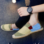 MEN'S LINEN CONTRAST COLOR CASUAL ESPADRILLES 16531277S