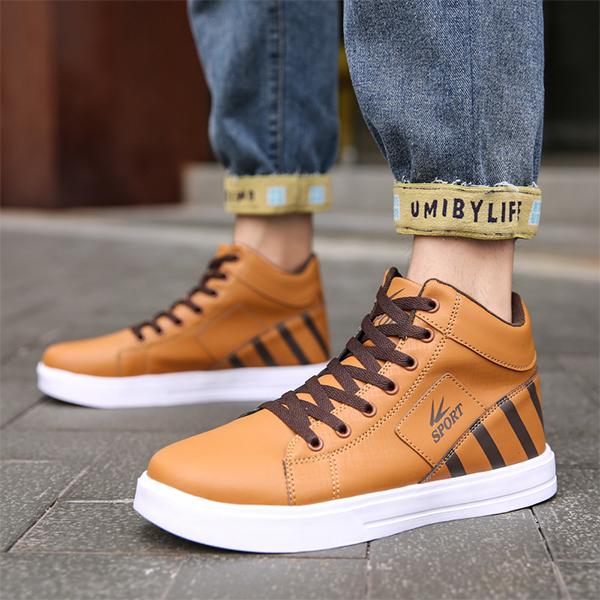 MEN'S CASUAL LACE-UP HIGH-TOP SNEAKERS 87940642S