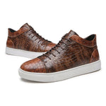 MEN'S CROCODILE PATTERN BUSINESS HIGH-TOP SNEAKERS 06290933S