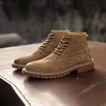 MEN'S CASUAL SUEDE SPLICING LACE UP BOOTS 94376943S