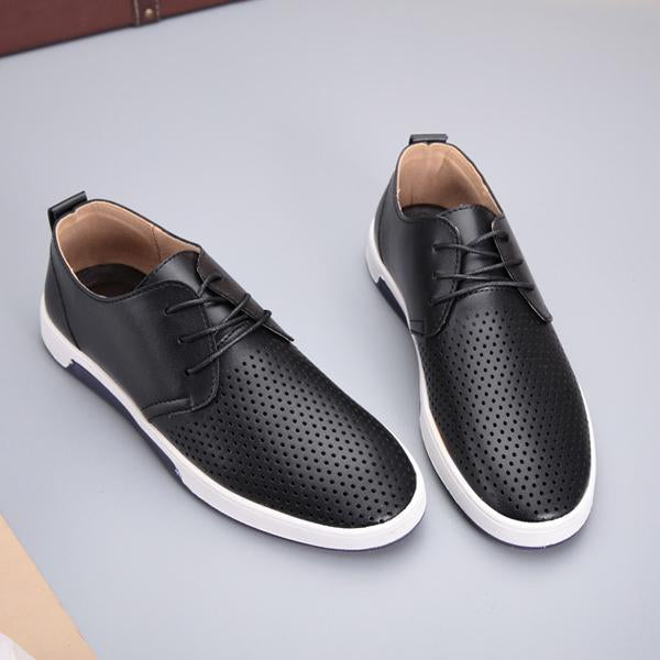 MEN'S NON-SLIP LACE-UP HOLLOW CASUAL SHOES 45815326S