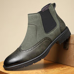 MEN'S RETRO CARVED SIMPLE CHELSEA BOOTS 19346590S