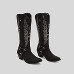 MEN'S POINTED EMBROIDERY RETRO KNIGHT BOOTS 08403687YL