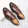 MEN'S CASUAL STONE PATTERN BUCKLE DECORATED DRESS SHOES 82563835S