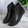 MEN'S SOLID COLOR LACE UP DAILY CASUAL BOOTS 55012906YL