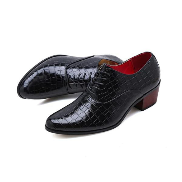 MEN'S BUSINESS CASUAL THICK HEEL FORMAL SHOES 56457844S