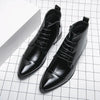 MEN'S FORMAL BUSINESS SOFT LEATHER LACE UP BOOTS 03149899YL