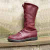 MEN'S RETRO FRONT LACE-UP FLAT MID-CALF BOOTS 47136729S