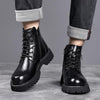 MEN'S FASHION SIDE ZIPPER HIGH TOP LACE UP BOOTS 05593128S