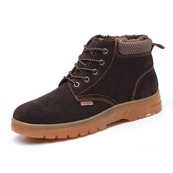 MEN'S PLUSH WEAR-RESISTANT AND NON-SLIP WORK BOOTS 21110732S