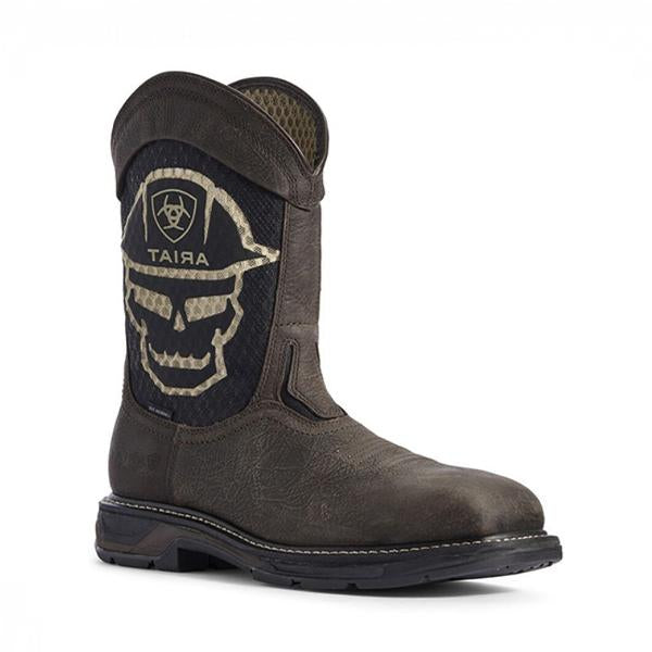 MEN'S RETRO THICK-SOLED SKULL EMBROIDERED KNIGHT BOOTS 35225498S