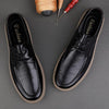 MEN'S RETRO LACE-UP CASUAL LEATHER SHOES 83370708S