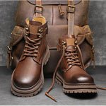 MEN'S RETRO LACE UP CASUAL BOOTS 09567829YL