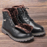 MEN'S CASUAL WARM PLUSH OUTDOOR LACE UP BOOTS 89915640S